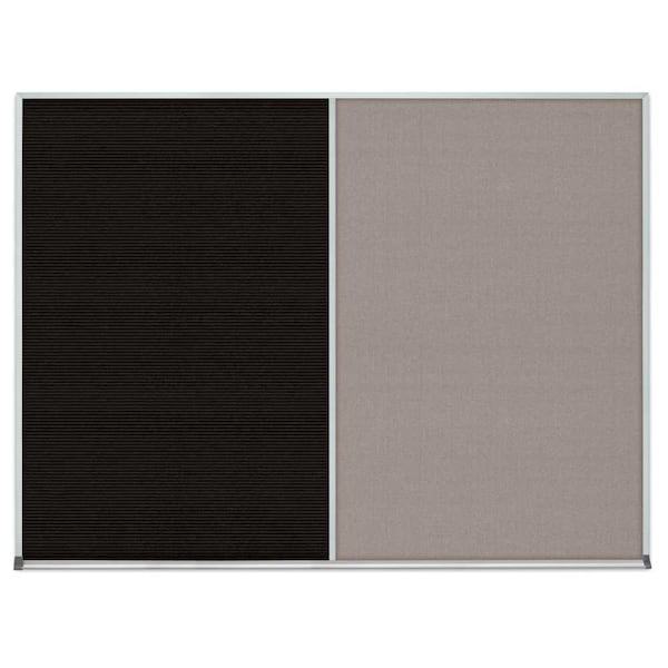 Single Door Radius Corkboard, 18"x24", Bla, UV7000RC-BLACK-RUBBER